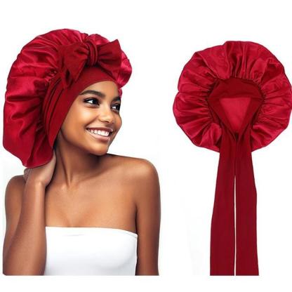 [Wequeen] Double-Layer Satin Sleep Cap for Long Hair, Braids, Dreadlocks, Curly Hair