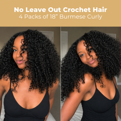T1B/P4/27 Burmese Curly Feather Crochet Hair Human Hair Extensions for Boho Braids Invisible Knots Pre-Separated Protective Style