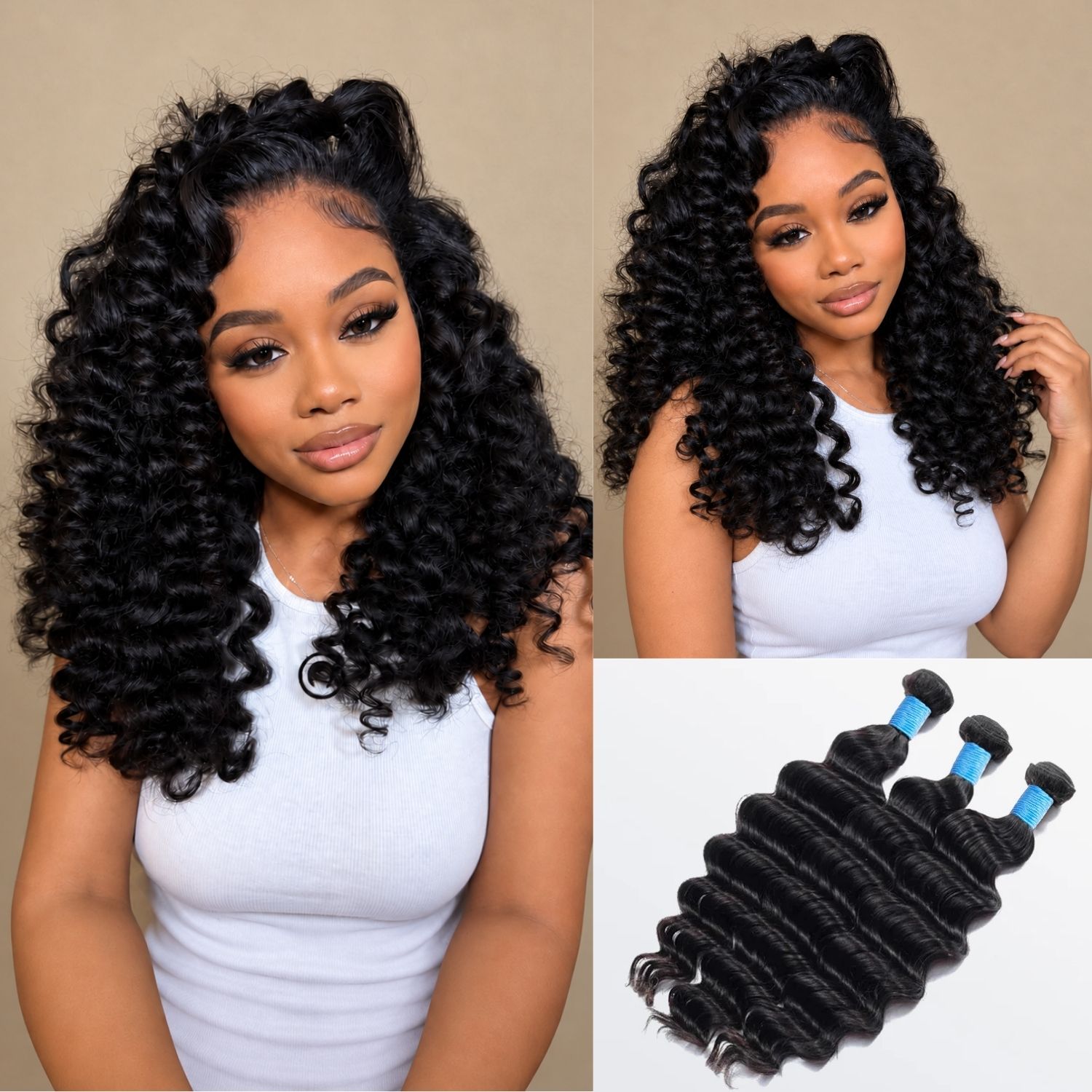 Loose Deep Wave Hair Bundles Virgin Brazilian Human Hair for Sew in Quick Weave