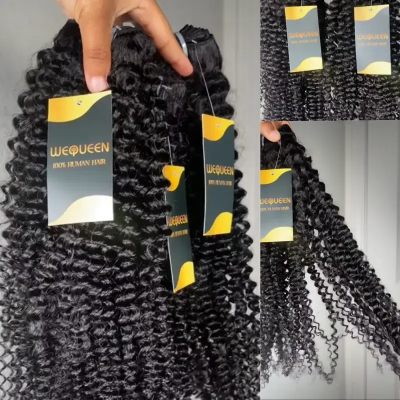 Kinky Curly Hair Bundles | 12–28 Inch Human Hair | Natural Black #1B | Tight, Springy Curls