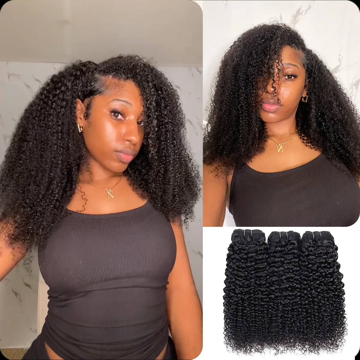 [Wequeen] Budget Friendly 10A Grade Brazilian Virgin 100% Human Hair Deep Wave Quick Weave Sew in/Glue in Viral Hair Bundles