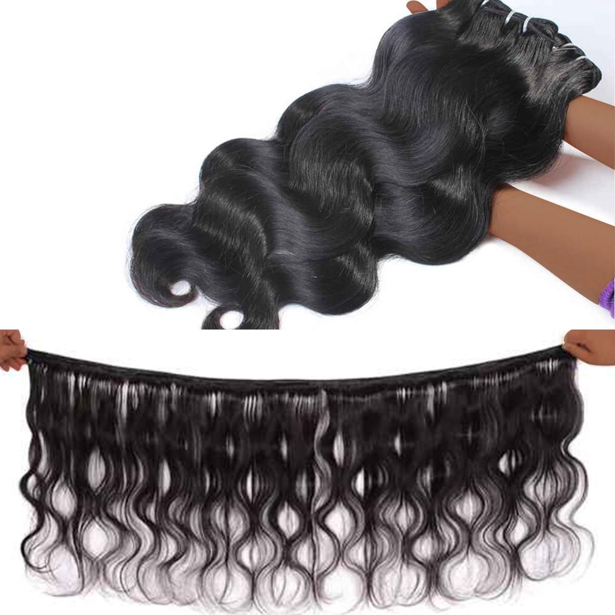 [Wequeen] Budget Friendly 10A Grade Brazilian Virgin 100% Human Hair Straight Body Wave Quick Weave Sew in/Glue in Viral Hair Bundles