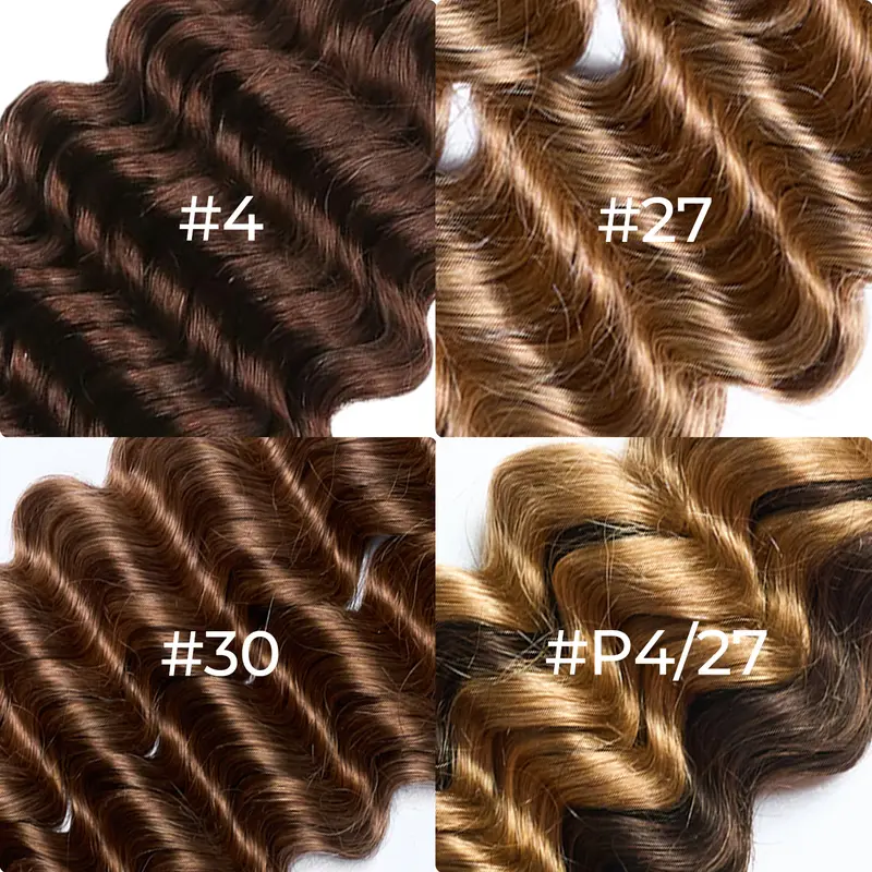  Boho Braids Deep Wave 12A Grade Salon Quality 100% Brazilian Virgin Hair Human Bulk Braiding Deep Wave 16"-24" For Trendy In Summer