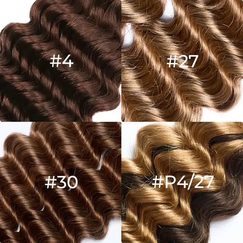  Boho Braids Deep Wave 12A Grade Salon Quality 100% Brazilian Virgin Hair Human Bulk Braiding Deep Wave 16"-24" For Trendy In Summer