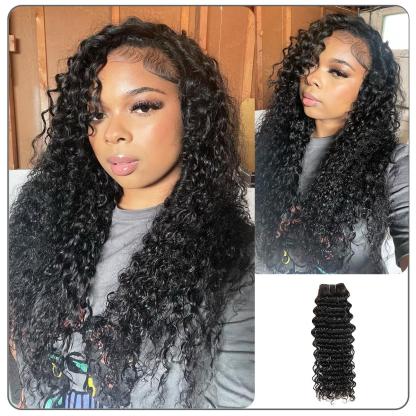 [Wequeen] Budget Friendly 10A Grade Brazilian Virgin 100% Human Hair Deep Wavy Kinky Curly Quick Weave Sew in/Glue in Viral Hair Bundles