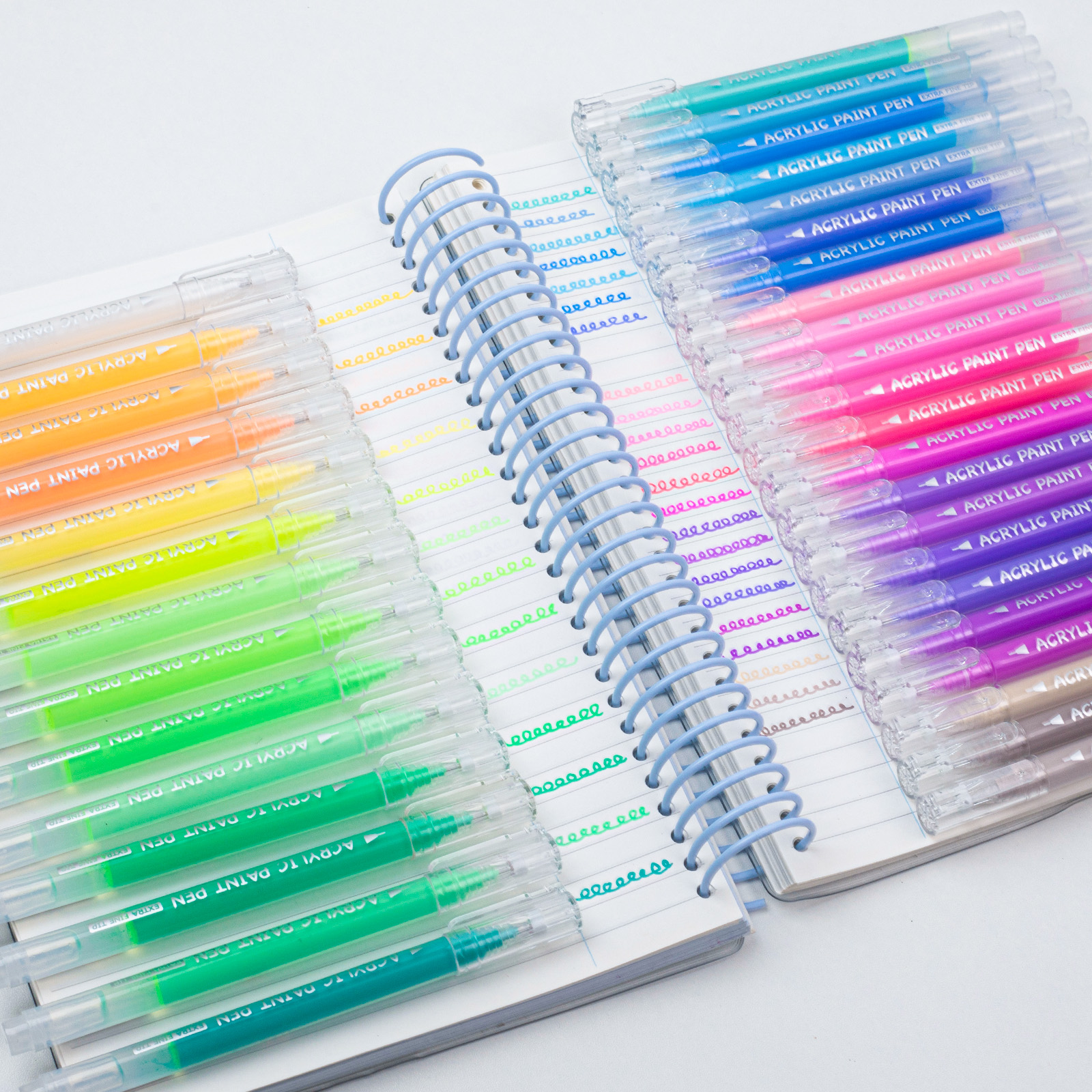 SASPOO Acrylic Gel Pens for Drawing, 36 Colors Gel Paint Pens Ultra Fine ST Point 1.0 , Set of Acrylic Marker Pens Color Ink for Journaling, Crafts Art Supplies