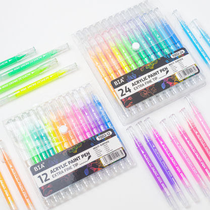 COLNK Acrylic Gel Pens for Drawing,36 Colors Gel Paint Pens Ultra Fine ST Point 1.0 , Set of Acrylic Marker Pens Color Ink for Journaling, Crafts Art Supplies