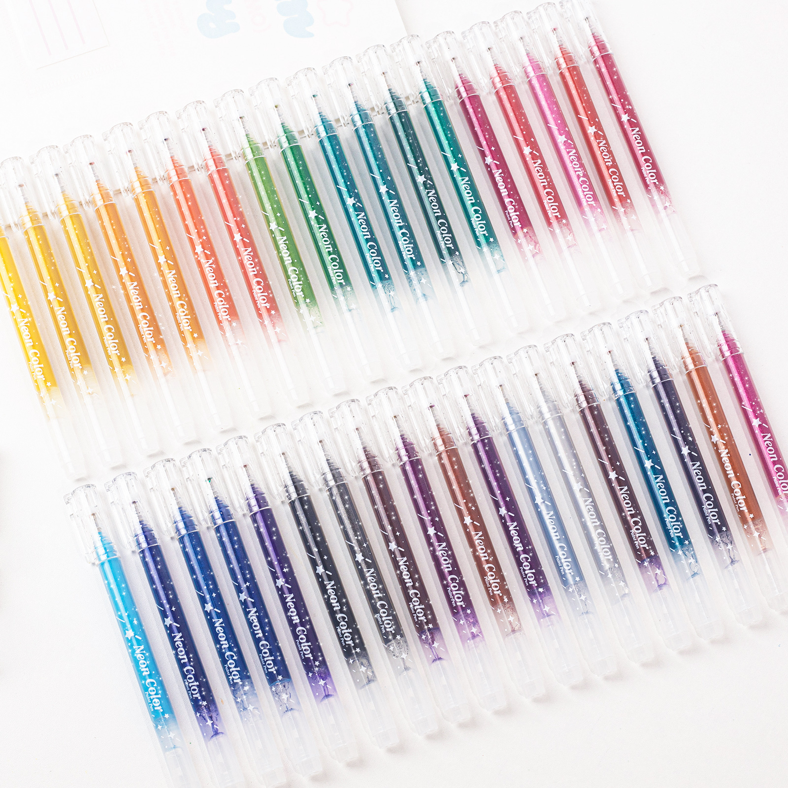 SASPOO 36 Colors Glitter gel pen ,Metallic Vibrant Sparkle gel pens for coloring,glitter pens for adults,colored gel pens for Adult Coloring Books and Drawing 