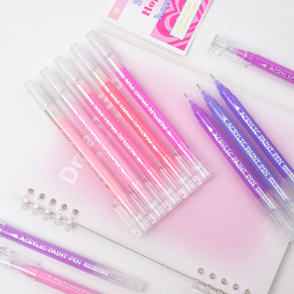 COLNK Acrylic Gel Pens for Drawing,36 Colors Gel Paint Pens Ultra Fine ST Point 1.0 , Set of Acrylic Marker Pens Color Ink for Journaling, Crafts Art Supplies
