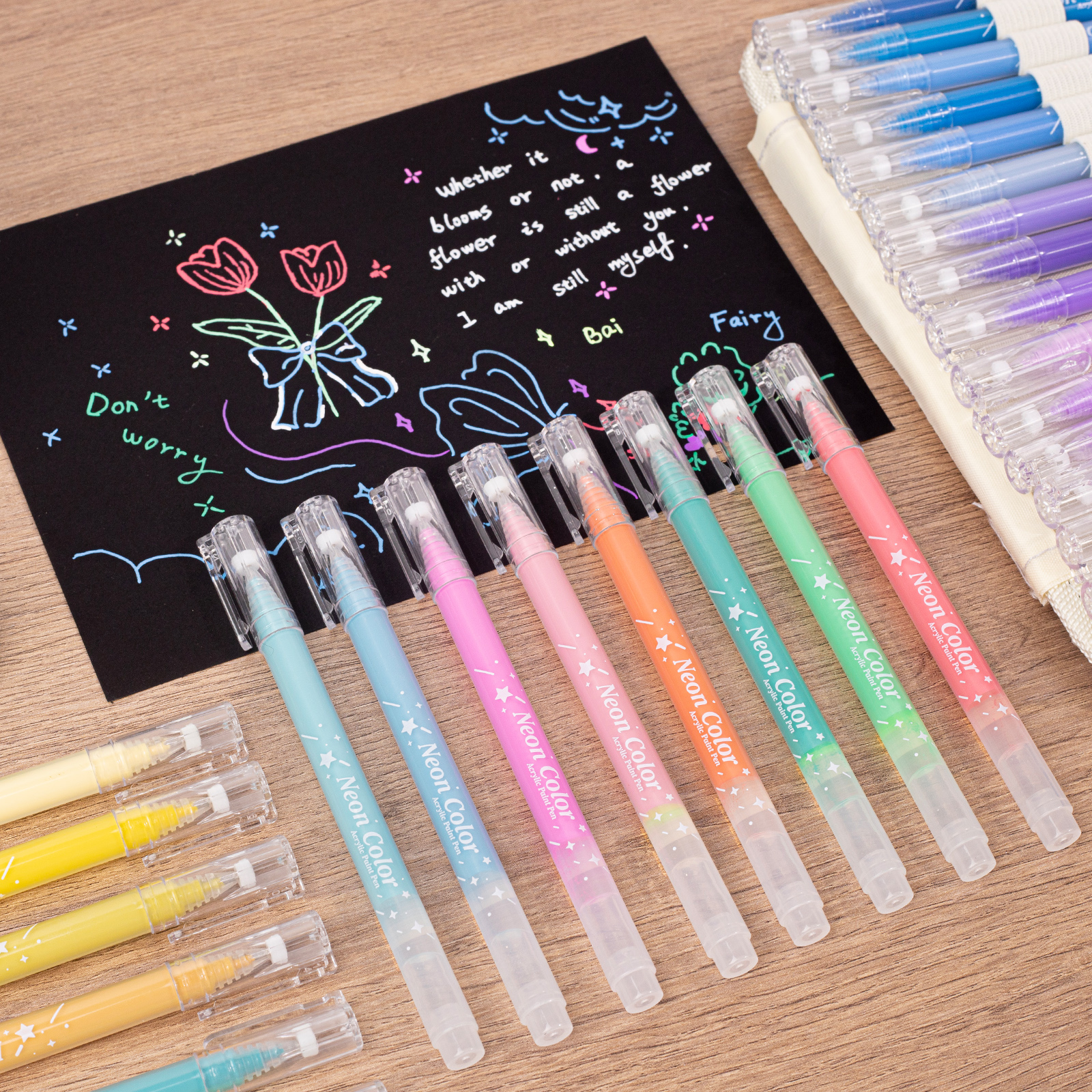 SASPOO Acrylic Gel Pens for Drawing,120 Colors Gel Paint Pens
