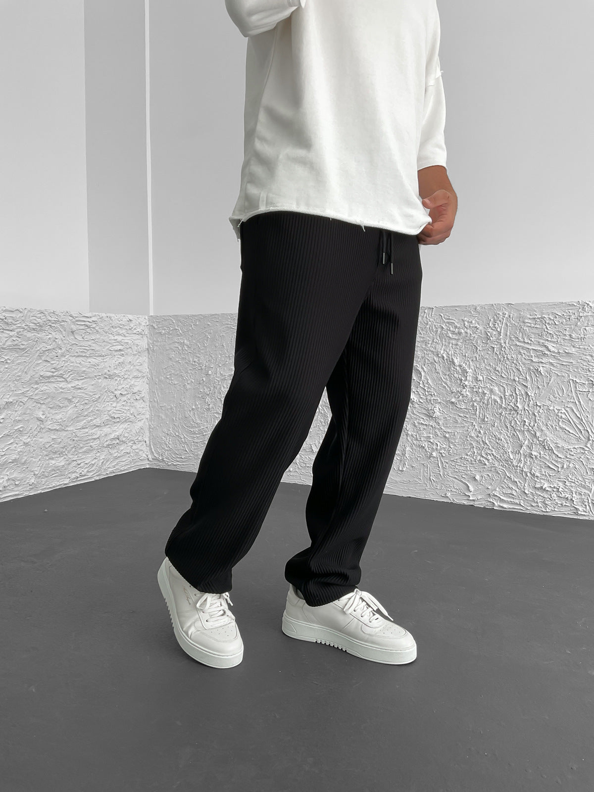 Ribbed Tube Leg Trousers（BUY 2 FREE SHIPPING）