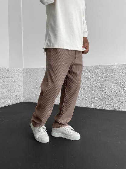 Ribbed Tube Leg Trousers（BUY 2 FREE SHIPPING）