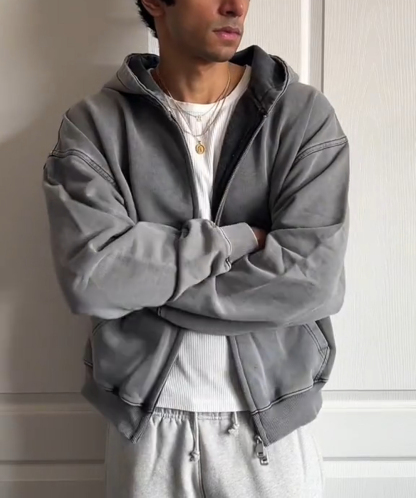 Casual Double Zip Hoodie (Buy 2 Free Shipping)