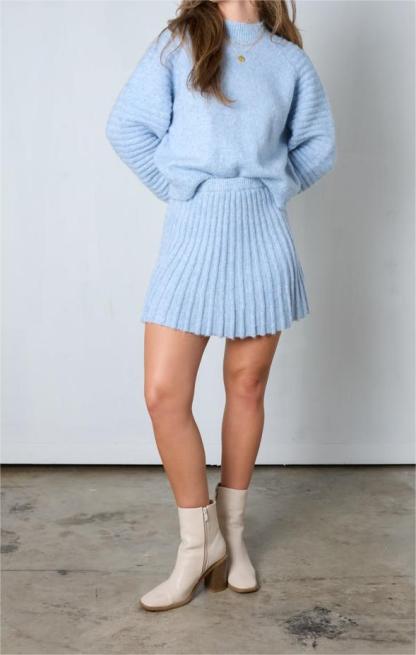 Pleated Knit Skirt Set（BUY 2 FREE SHIPPING）