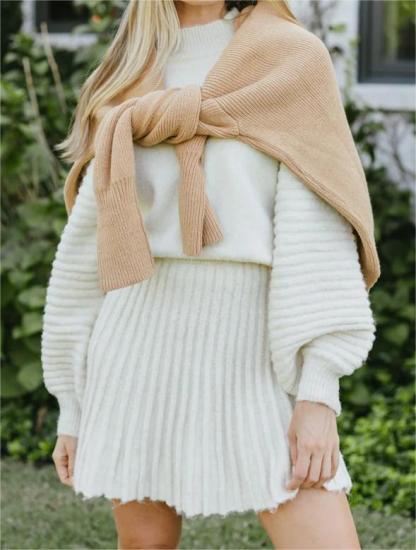 Pleated Knit Skirt Set（BUY 2 FREE SHIPPING）