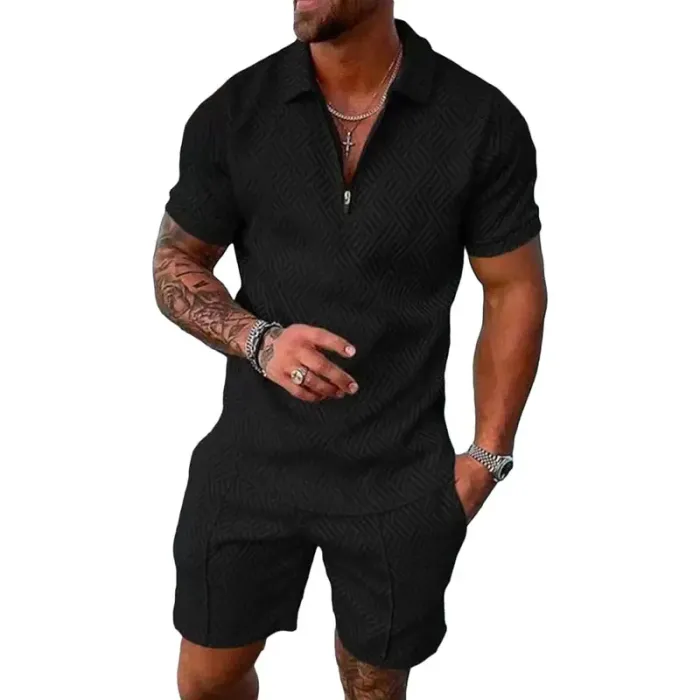 Summer Tracksuits Casual Polo Shirt and Shorts Sets Outfits BUY 2 FREE SHIPPING Tencloths