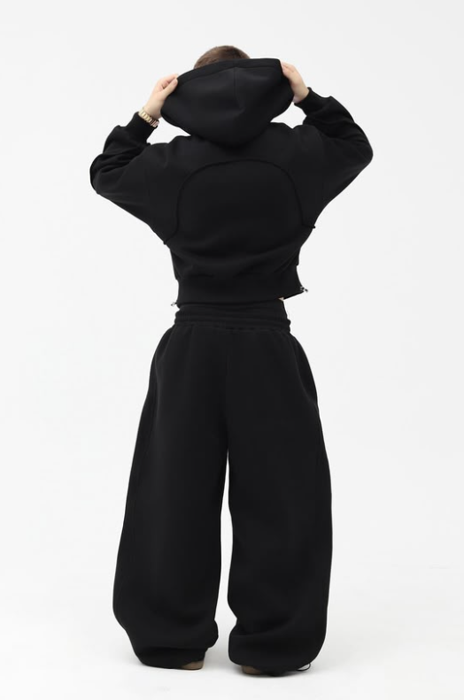 Solid Color Wide Leg Hoodie Set (Buy 2 Free Shipping)