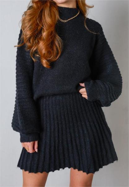 Pleated Knit Skirt Set（BUY 2 FREE SHIPPING）