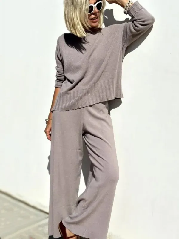 2025 Hot Sale Soft Cashmere Casual Sweater Suit