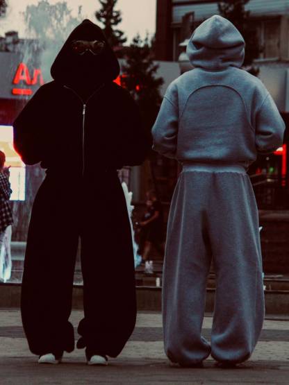 Solid Color Wide Leg Hoodie Set (Buy 2 Free Shipping)