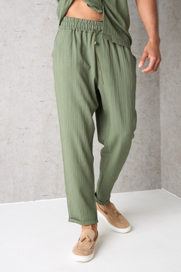 Textured Shirt Pants 2 Piece Set（BUY 2 FREE SHIPPING）