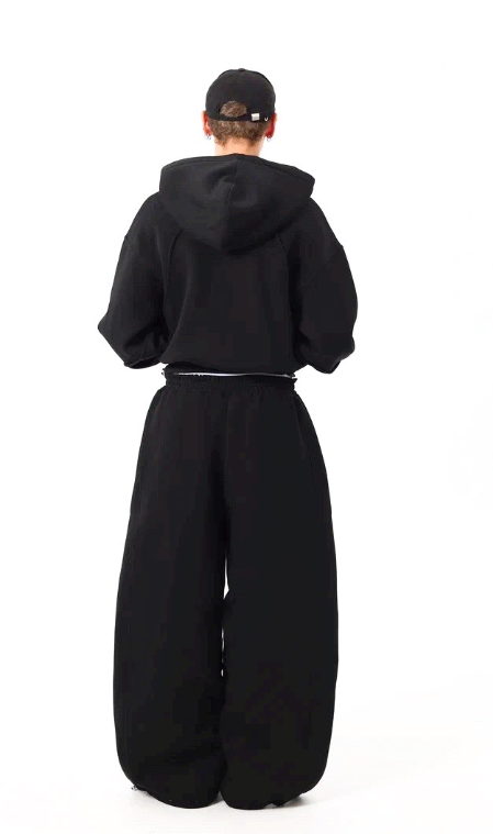 Solid Color Wide Leg Hoodie Set (Buy 2 Free Shipping)