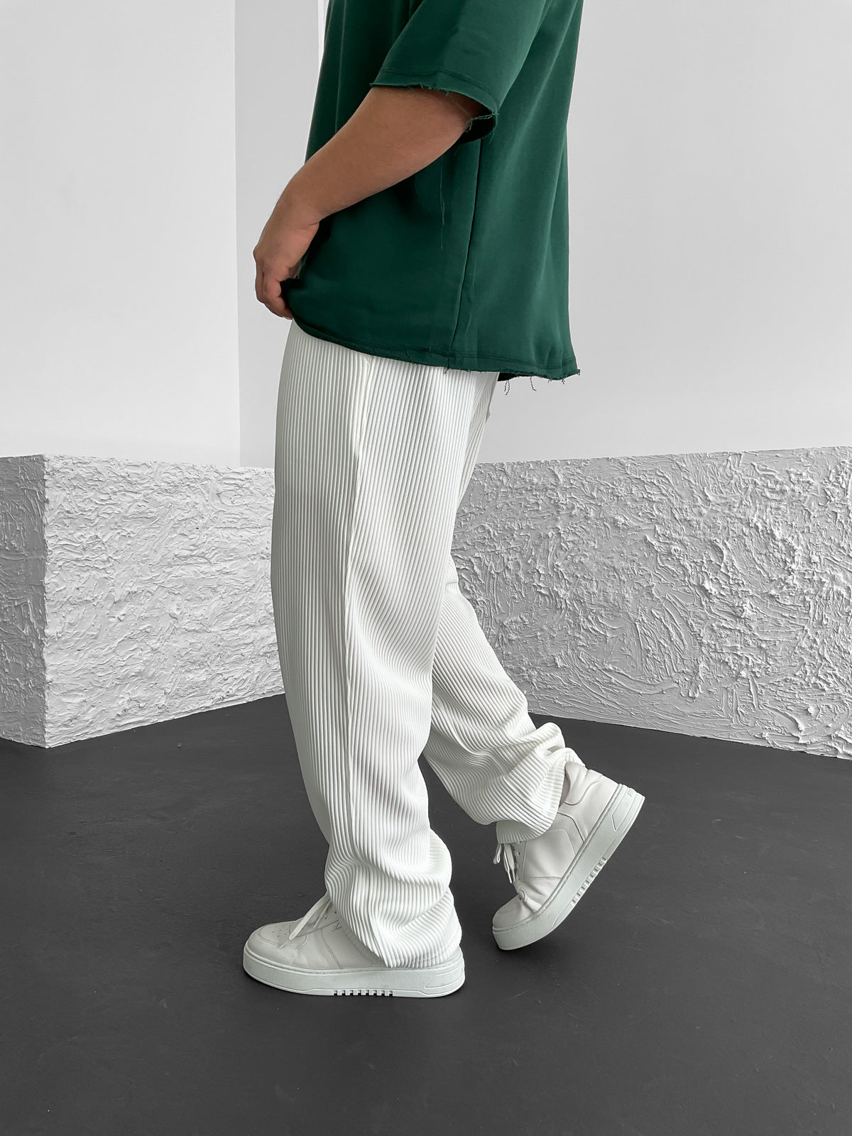 Ribbed Tube Leg Trousers（BUY 2 FREE SHIPPING）