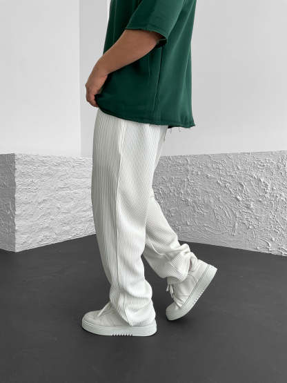 Ribbed Tube Leg Trousers（BUY 2 FREE SHIPPING）