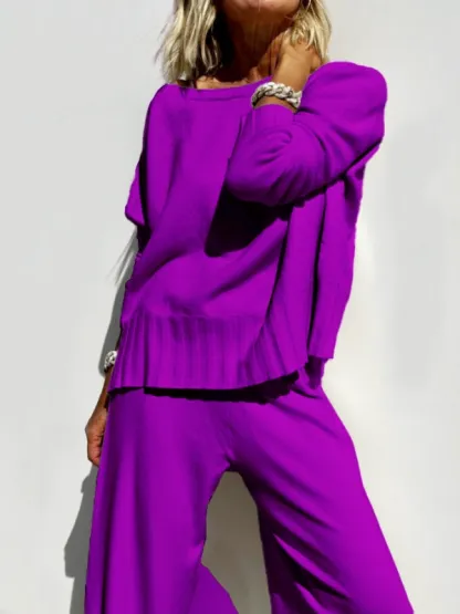 2025 Hot Sale Soft Cashmere Casual Sweater Suit