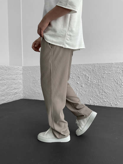 Ribbed Tube Leg Trousers（BUY 2 FREE SHIPPING）