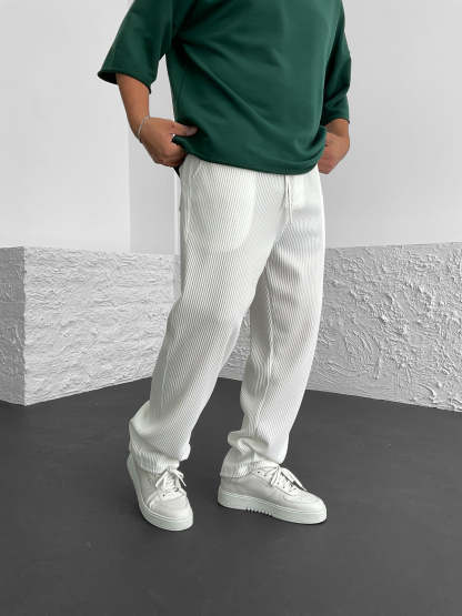 Ribbed Tube Leg Trousers（BUY 2 FREE SHIPPING）