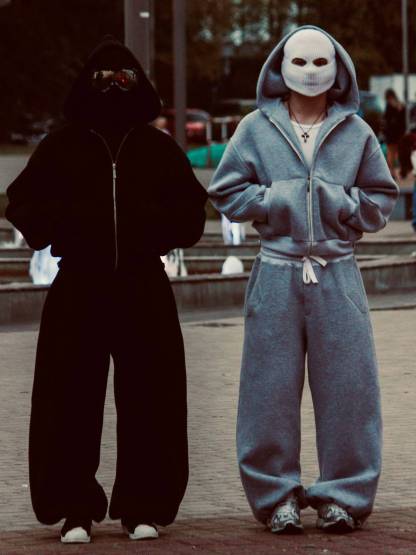 Solid Color Wide Leg Hoodie Set (Buy 2 Free Shipping)