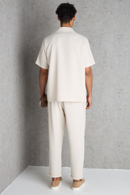 Textured Shirt Pants 2 Piece Set（BUY 2 FREE SHIPPING）