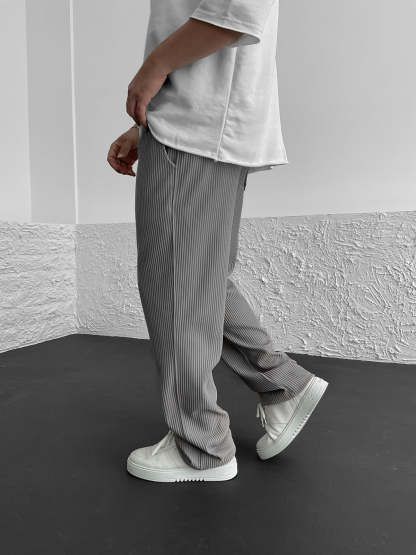 Ribbed Tube Leg Trousers（BUY 2 FREE SHIPPING）