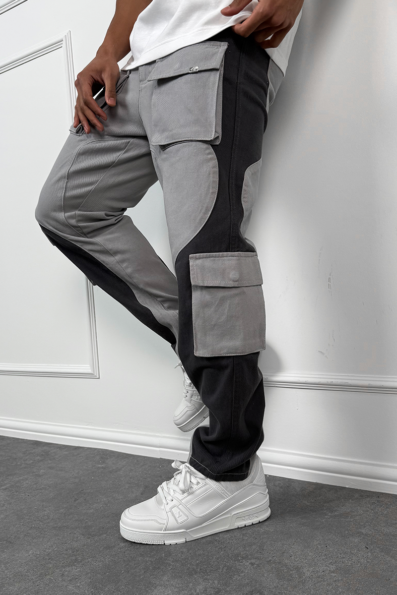 Wave Cut and Sew Denim Jeans (Buy 2 free shipping)