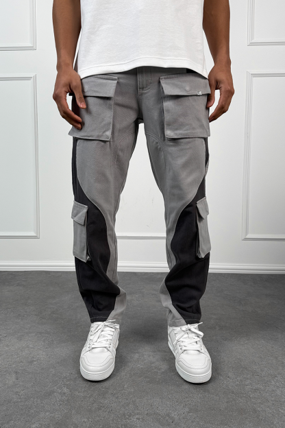 Wave Cut and Sew Denim Jeans (Buy 2 free shipping)