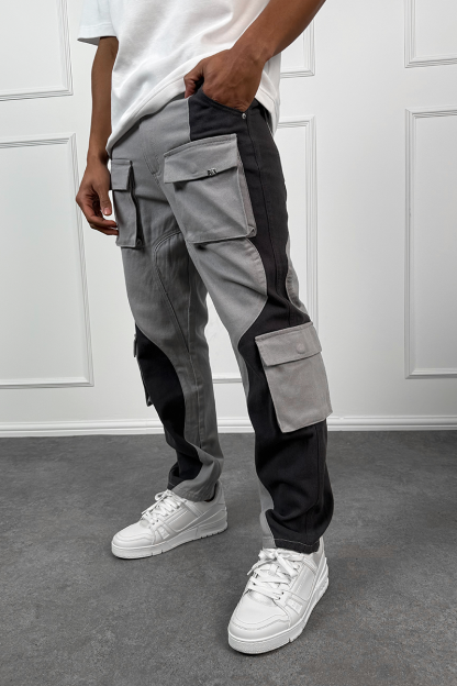 Wave Cut and Sew Denim Jeans (Buy 2 free shipping)