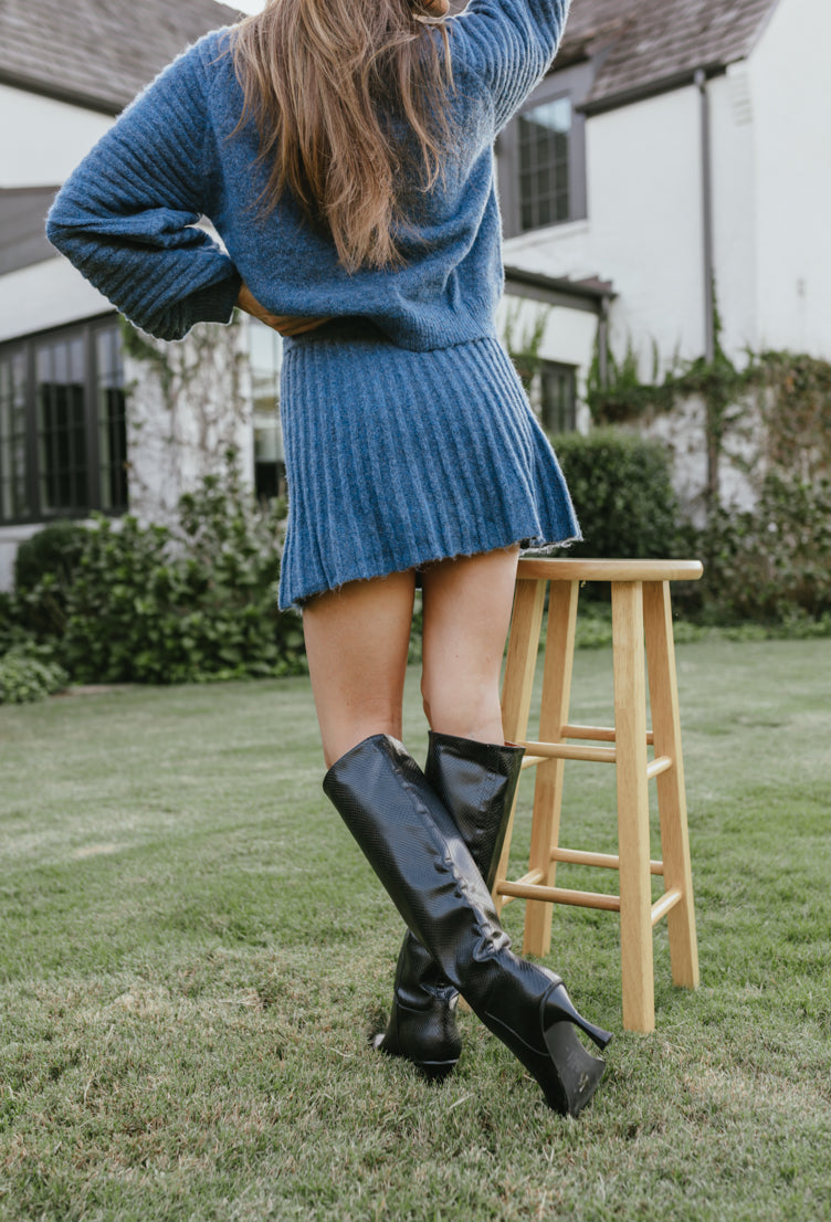 Pleated Knit Skirt Set（BUY 2 FREE SHIPPING）