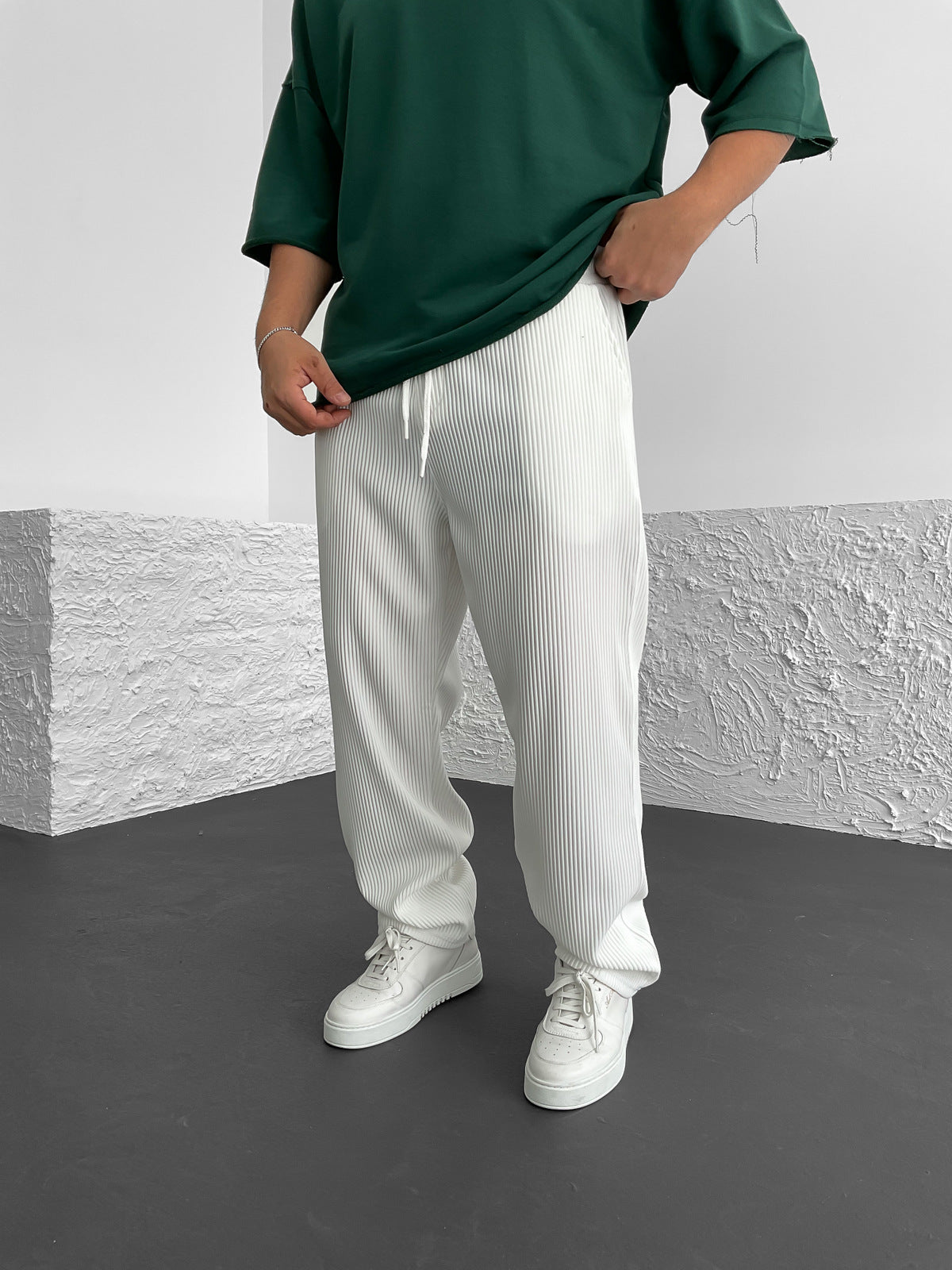Ribbed Tube Leg Trousers（BUY 2 FREE SHIPPING）
