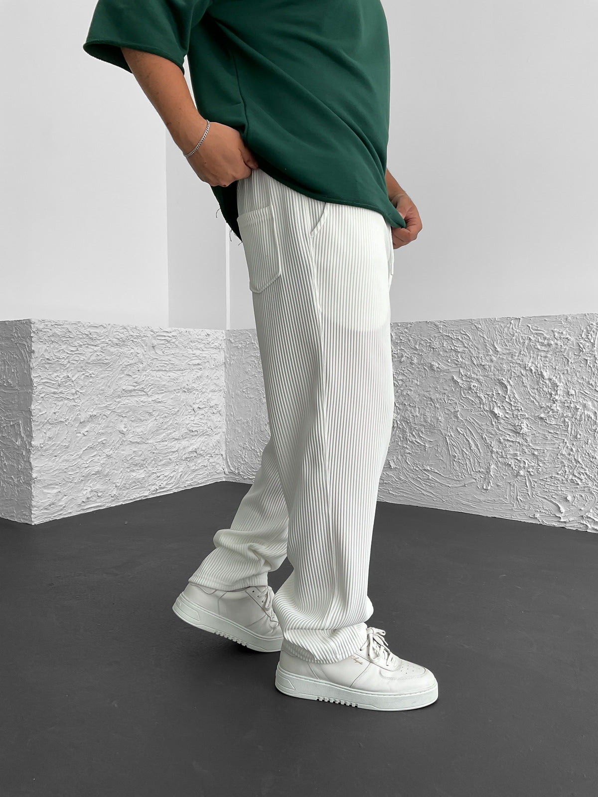 Ribbed Tube Leg Trousers（BUY 2 FREE SHIPPING）