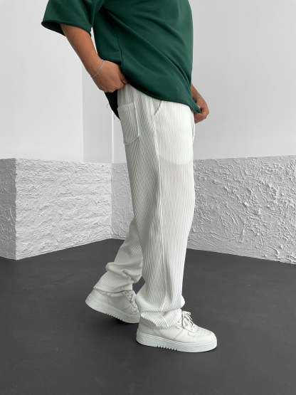 Ribbed Tube Leg Trousers（BUY 2 FREE SHIPPING）