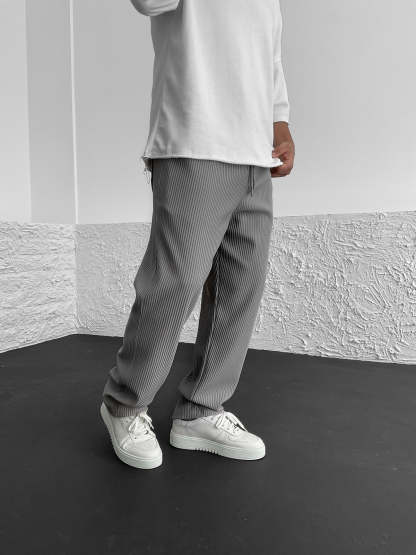 Ribbed Tube Leg Trousers（BUY 2 FREE SHIPPING）