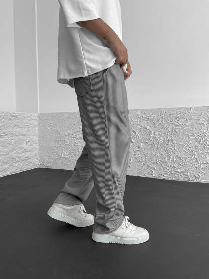 Ribbed Tube Leg Trousers（BUY 2 FREE SHIPPING）