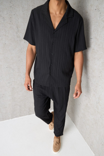 Textured Shirt Pants 2 Piece Set（BUY 2 FREE SHIPPING）