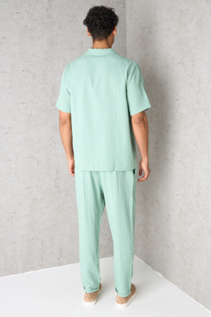 Textured Shirt Pants 2 Piece Set（BUY 2 FREE SHIPPING）
