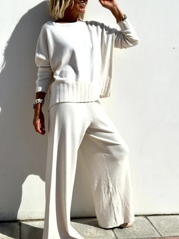 2025 Hot Sale Soft Cashmere Casual Sweater Suit