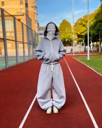 Solid Color Wide Leg Hoodie Set (Buy 2 Free Shipping)