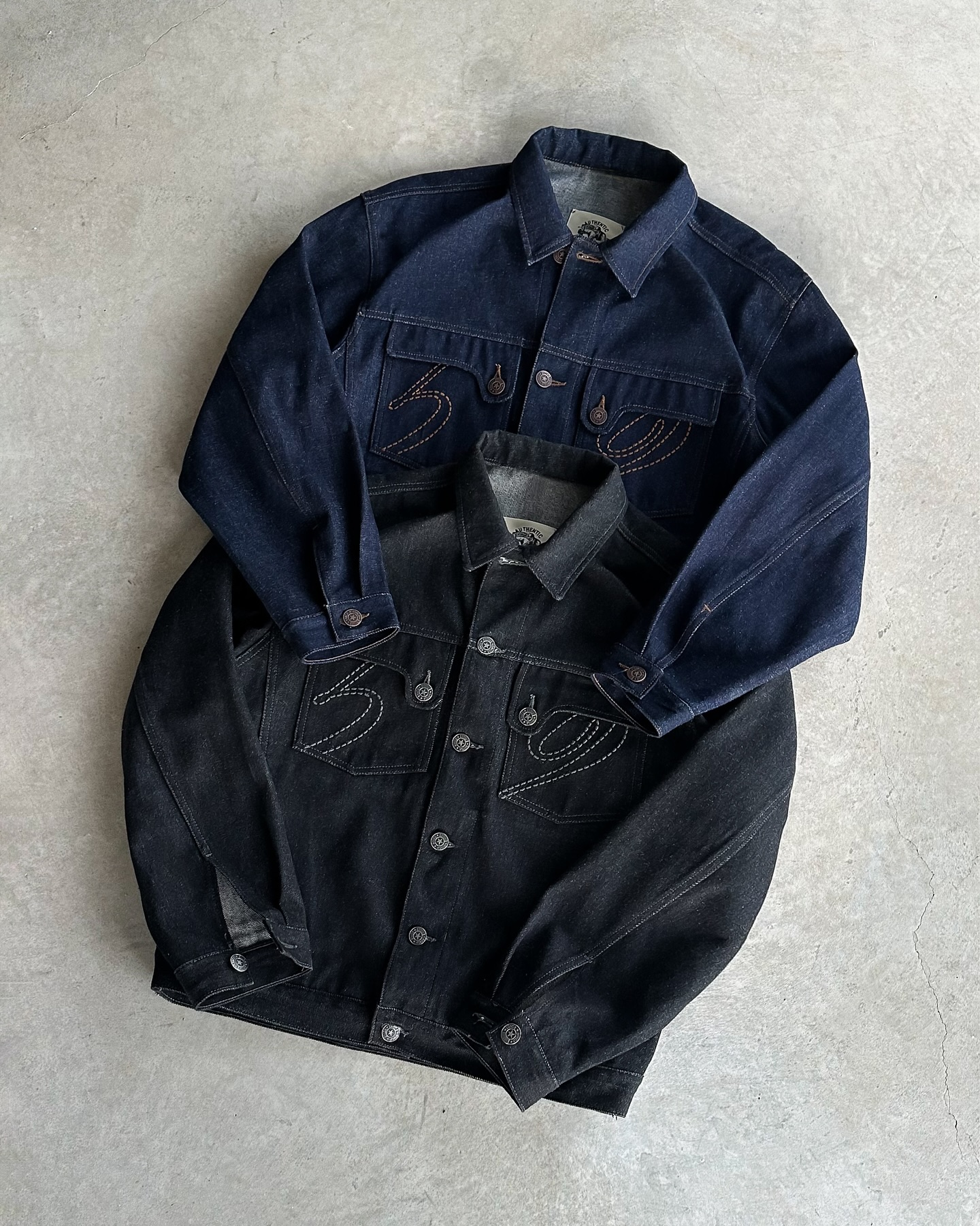 14OZ AUTHENTIC RAW DENIM  TRACKSUIT (Buy 2 Free Shipping)