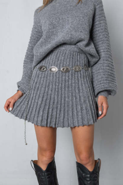 Pleated Knit Skirt Set（BUY 2 FREE SHIPPING）