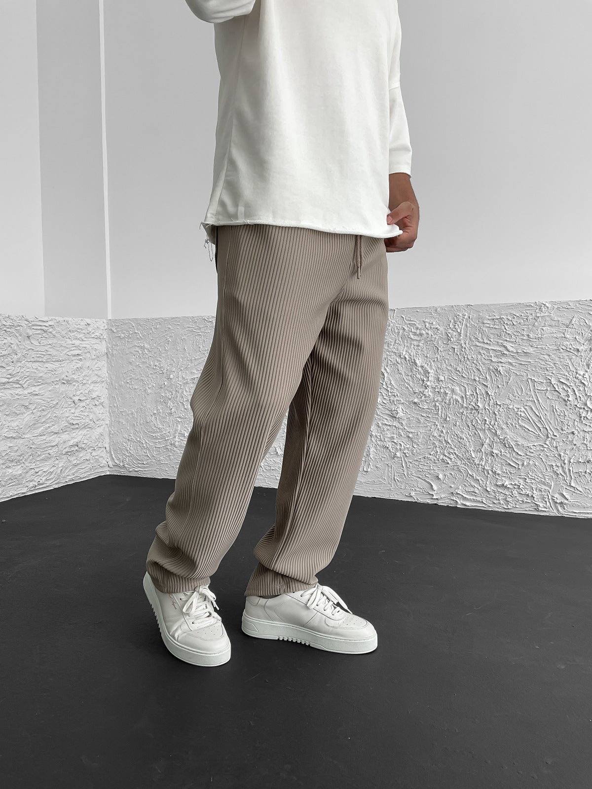 Ribbed Tube Leg Trousers（BUY 2 FREE SHIPPING）